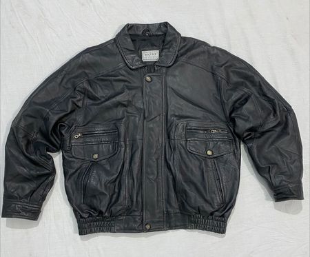 MV32#90s Leather Bomber Jackets Mix