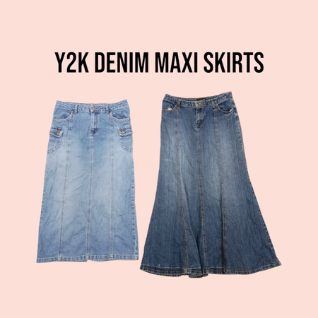 Gonne Maxi in Denim Y2K