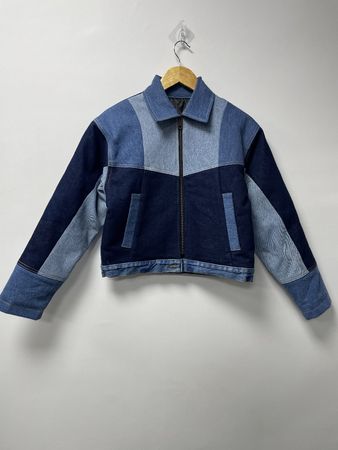 Veste cropped en denim recyclé Fusion