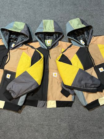 Vintage Carhartt Rework Style Patchwork Hooded Jackets - MOQ 30 pcs #123024