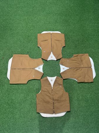 Gilet marron Carhartt de style rework