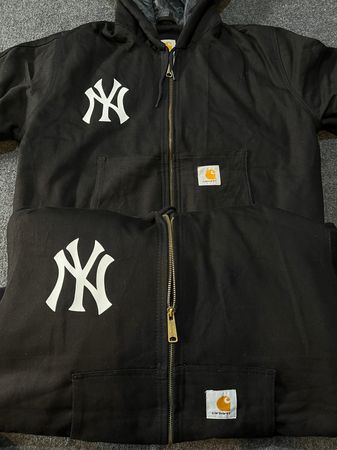 Veste à capuche imprimée style rework Vintage Carhartt x Yankees - MOQ 20 pièces #1125