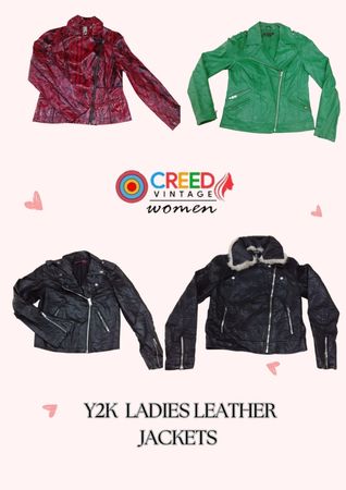CR3160 Y2K Ladies Leather Jackets - 8 Pcs