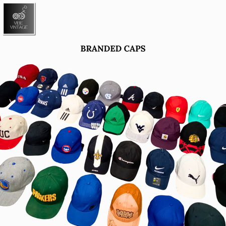 CASQUETTES MARQUÉES - 42 PCS