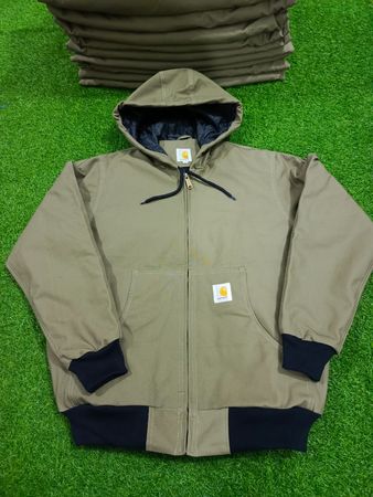 Carhartt style Rework olive green hooded jackets
