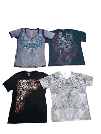 Men's Affliction Style T-shirts - 31 pcs - Jan11/25