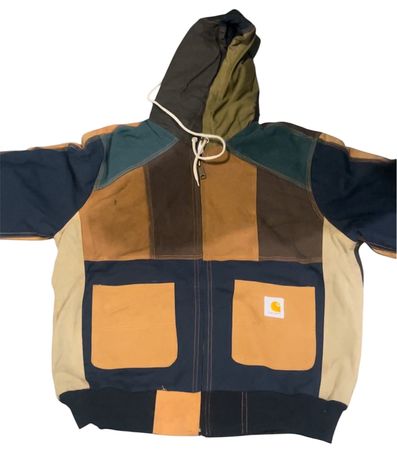 Carhartt Rework-Stil Multi-Hoodie-Jacke