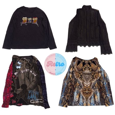 Camisetas gráficas de mujer Y2K: 10 piezas (B2)