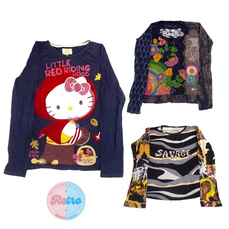 T-shirts graphiques Fun Y2K pour filles : 10 pcs (B6)