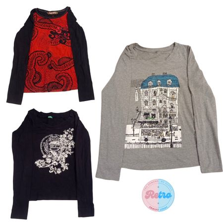 Camisetas Funky Y2K para chicas: 10 piezas (B7)