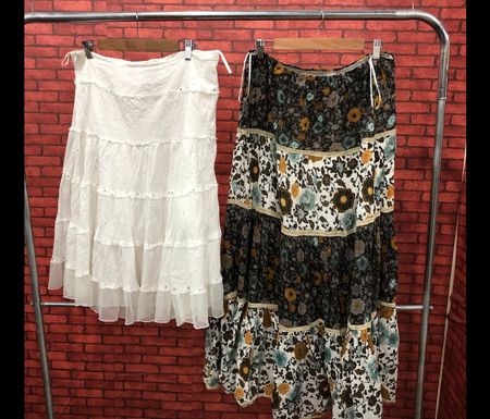 Jupes Maxi Noires et Blanches Y2K 10Pcs