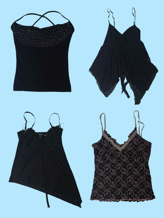 Y2K Little Black Mix Tops (Ts-239)