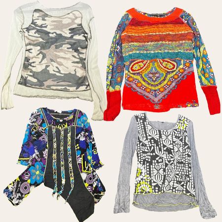 Euro girl y2k mesh tops