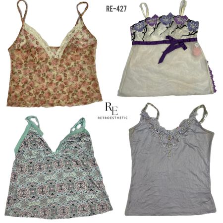 Y2K Soft Girl Petits Hauts Cami Mignons (RE-427)