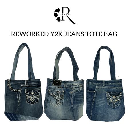 Upcycled Y2K Jeans Tote Bag