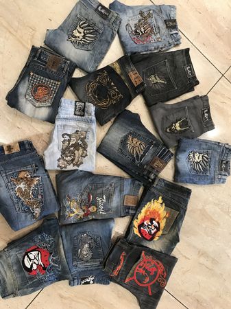 Denim brodé japonais