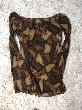 Beauitful y2k Mesh long sleeves Top grafe AB