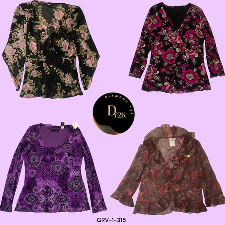 Vintage Lila Langarmbluse – 90er/Y2K Ästhetik (GRV-1-315)