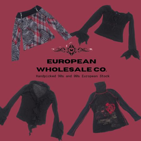 Hauts à manches longues en maille archivistique européens des années 90