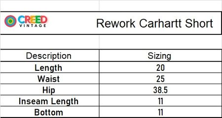 CR3561 Short Upcyclé Carhartt - 20 Pièces