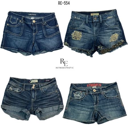 Shorts en denim sexy Y2K (RE-554)