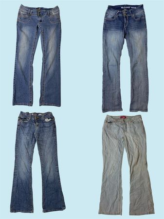 Jeans en denim évasés Y2K (TS-296)