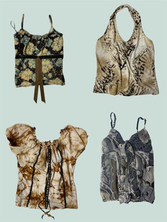 Tops Vintage Y2K – Boho Chic & Esthétique Rétro (TS-303)