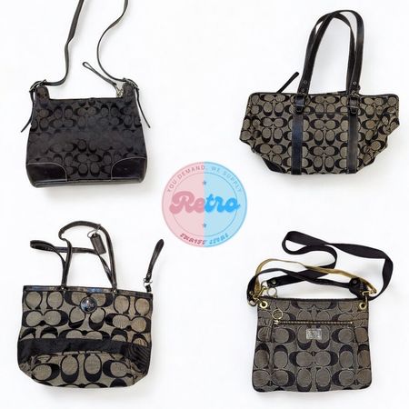 All Black Y2K Coach Bags: 10 Pcs