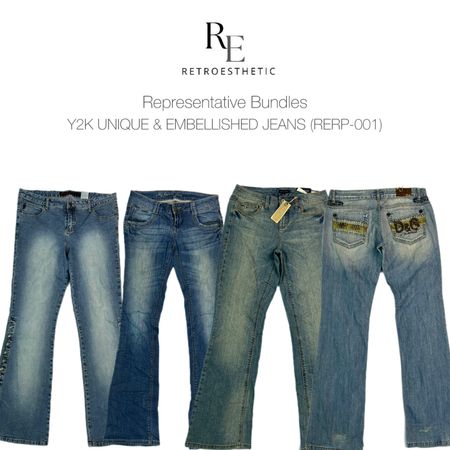 Y2K Unique & Embellished Jeans (RERP-001)