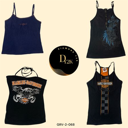 Vintage Harley Davidson Cami Tops – Bold and Edgy Style (GRV-2-068)