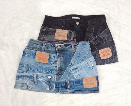 CR3666 Jupes Ceinturées Upcyclées LEvi's - 15 pièces