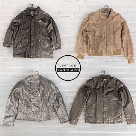 Vintage Original Leather Jackets: 10 Pcs