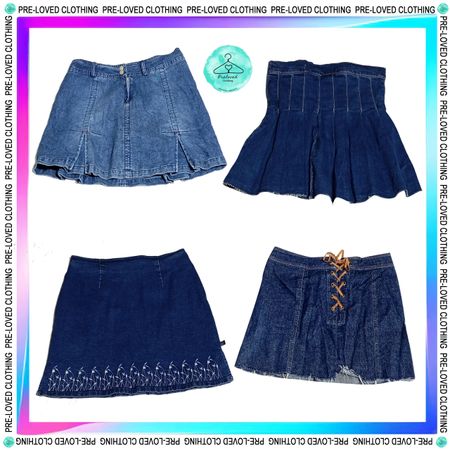 Gonna in denim mini e midi da donna Y2k