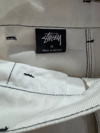 Rework style stussy white shorts