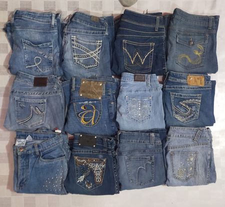 UNBRANDED JEANS TOTAL 15 PIECES  (ID 202)