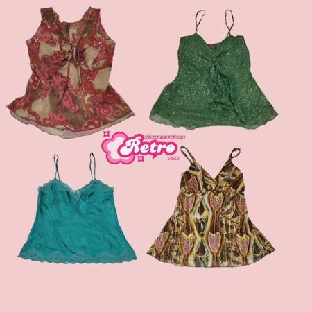 Y2k Erdtöne Cami Tops