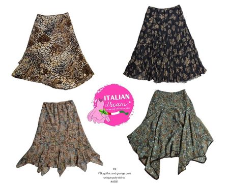 Jupes en poly uniques de style gothique et grunge Y2K