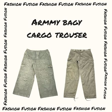 (FF-617) Pantalon cargo baggy Green Army