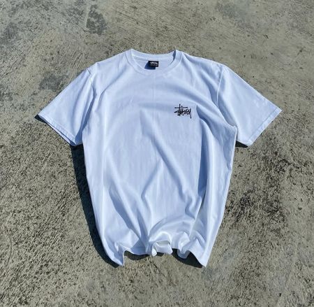 Stussy White Signature Rework Style Tees 25 pcs