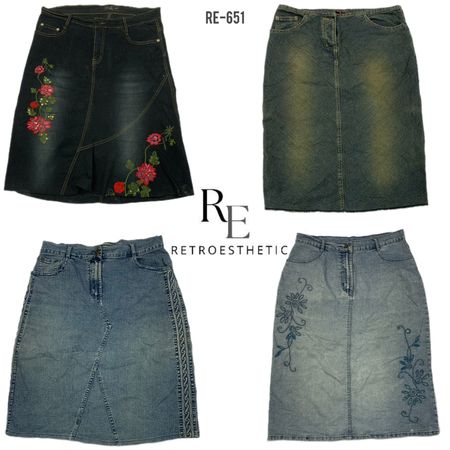 Jupes Midi Denim Y2K Unique IT Girl (RE-651)