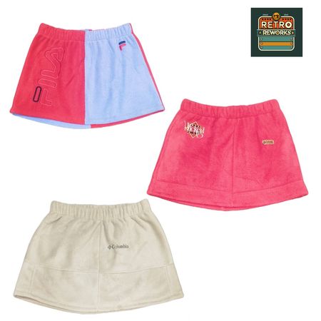 SS25 Upcycled Branded Fleece Skirts