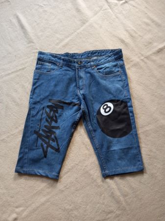 Stussy Überarbeitete Style 8 Ball Jeans Shorts 20 Stück