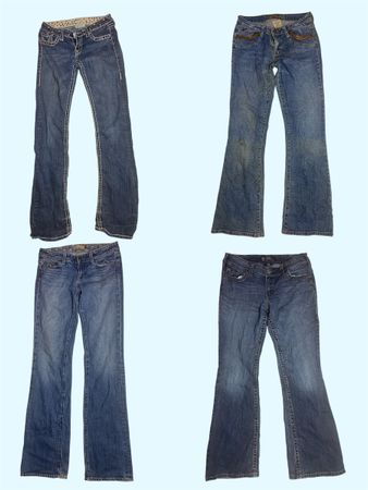 Y2K Denim Vibes: Vintage Low-Rise Flared Jeans Collection (TS-369)