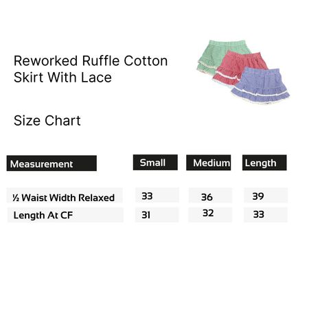 SS25 Upcycled Ruffle Lace Skirt