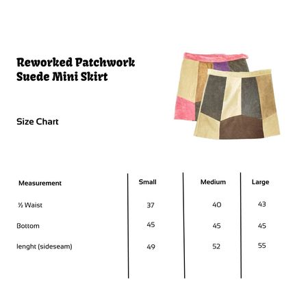 SS25 Upcycled patchwork mini Suede skirts