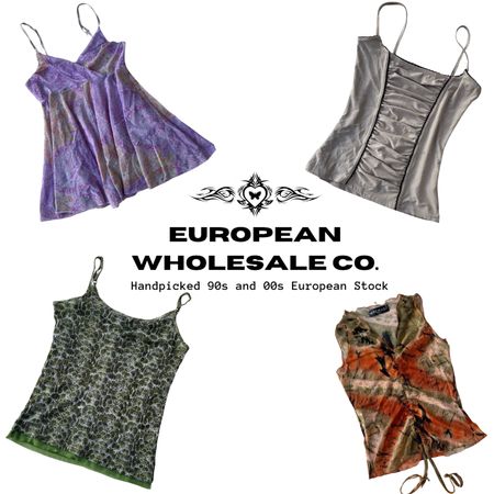 90er Jahre Europäische Soft Girl Cami Tops (EWC06)