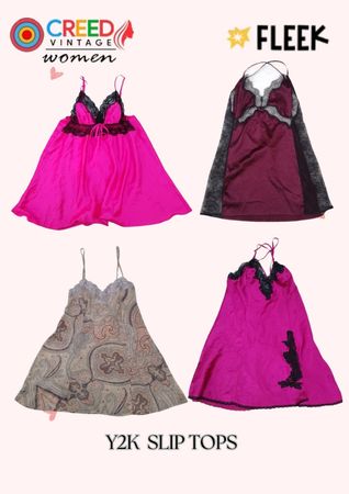 CR3772 Y2K  Slip Tops - 8 Pcs