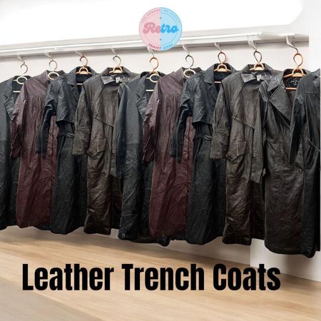 Authentic Leather Trench Coats: 10 PCs