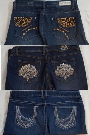 Y2K Embroidered Jeans 13 pcs
