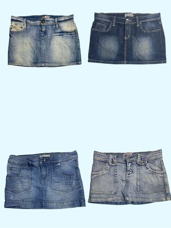 Throwback Trends: Classic Y2K Denim Skirt(TS:399)